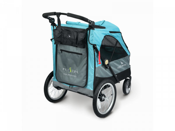 PETSTRO HUNDEBUGGY SILVERWING GRÖSSE XL BIS 55 KG - TÜRKIS